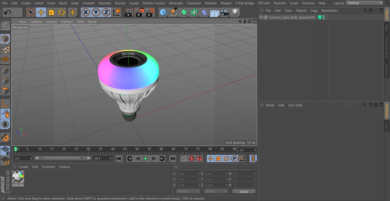 3D Colored Light Bulb Speaker
