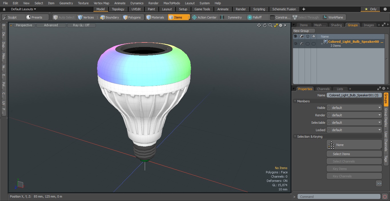 3D Colored Light Bulb Speaker