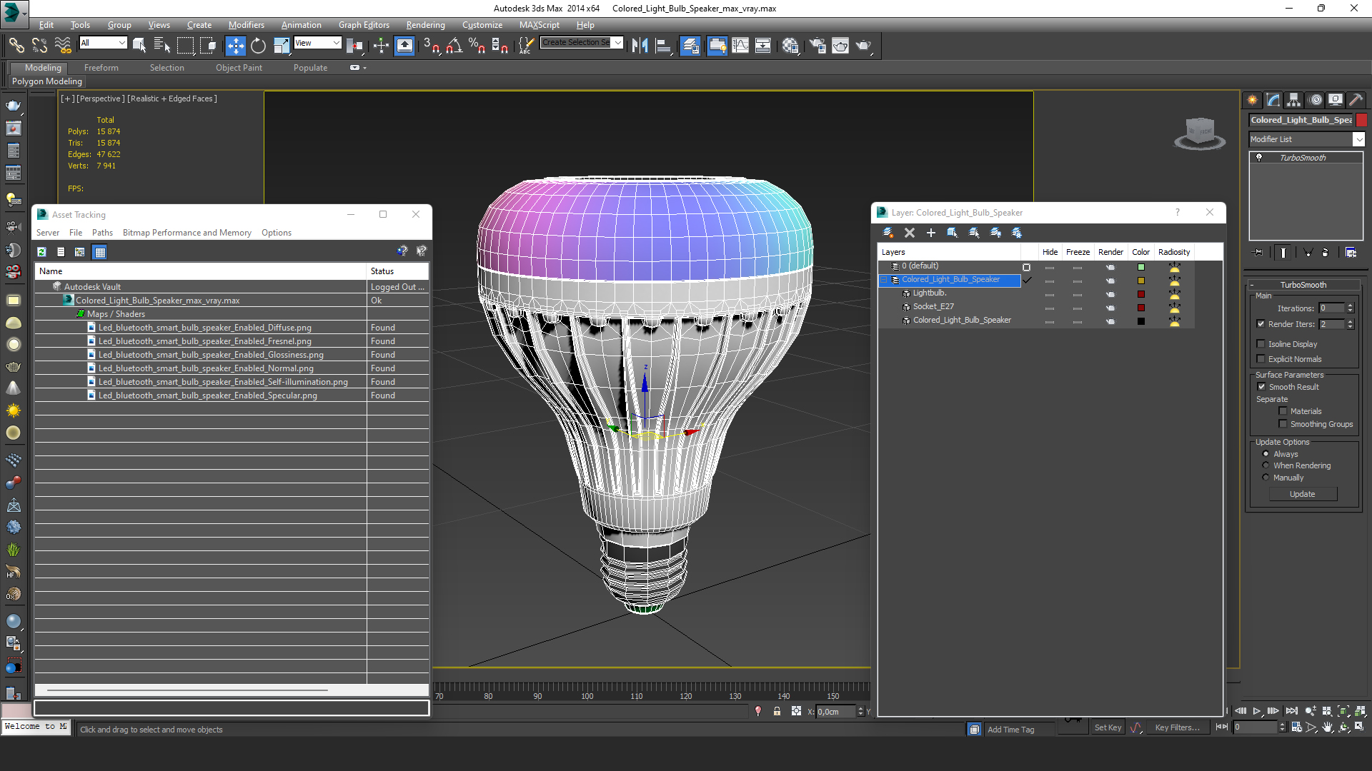 3D Colored Light Bulb Speaker