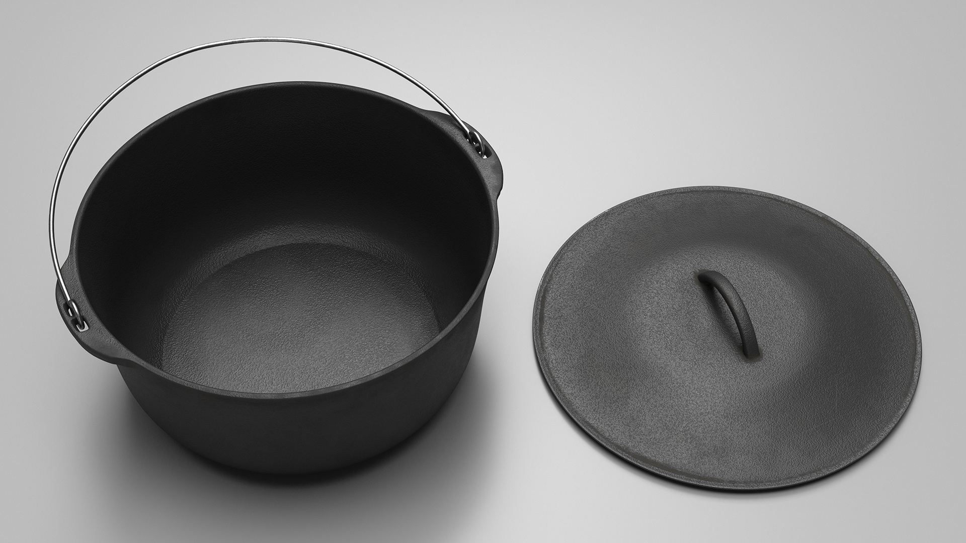 3D model Round Cast Iron Camp Oven
