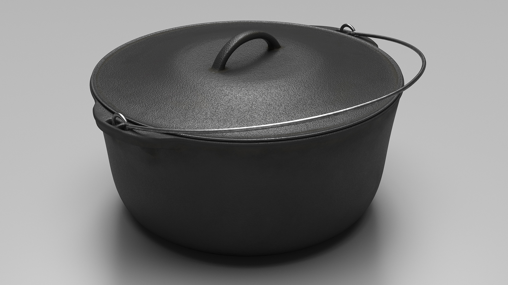 3D model Round Cast Iron Camp Oven