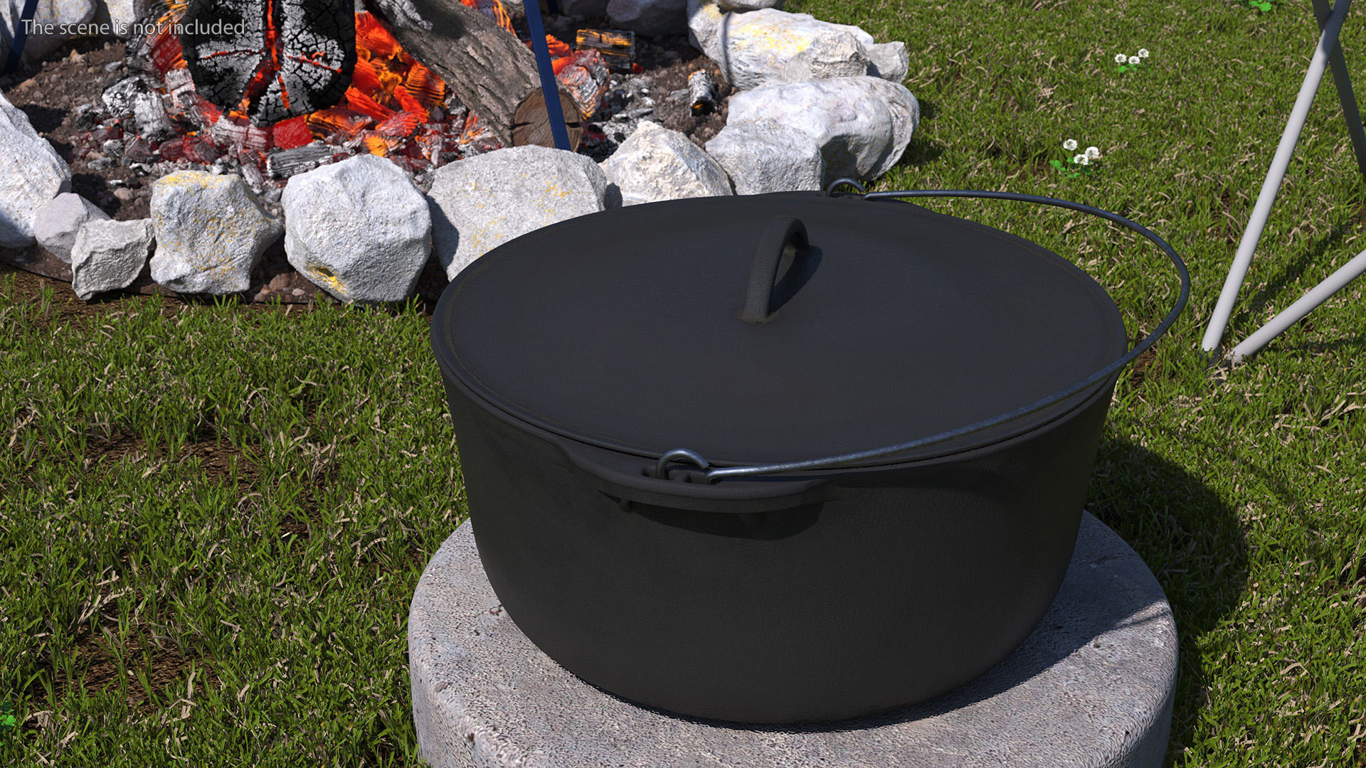 3D model Round Cast Iron Camp Oven