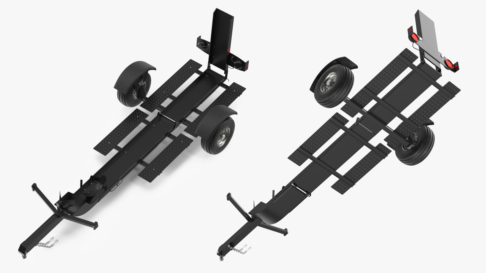 3D Folding Motorcycle Trailer