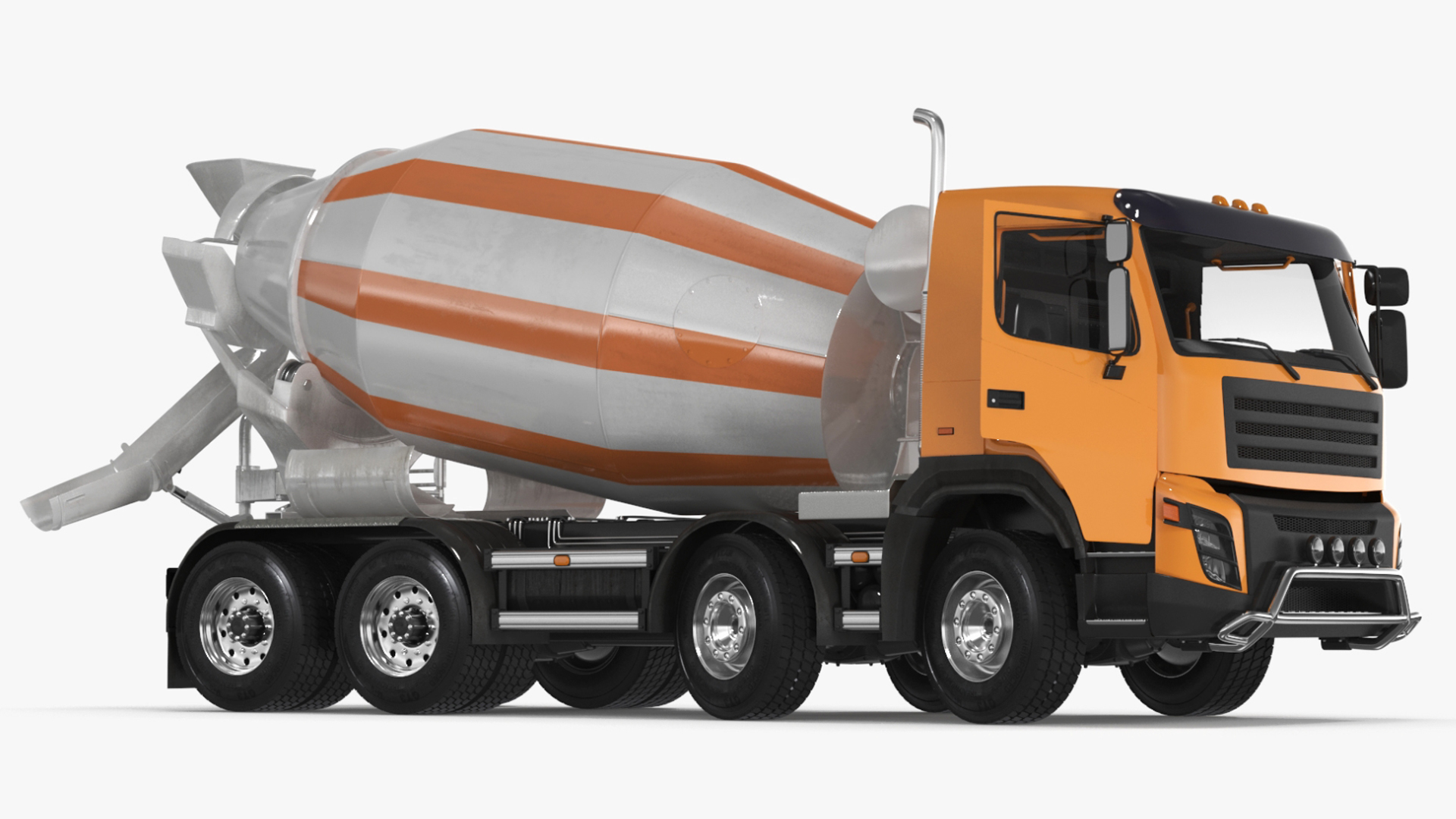 3D Concrete Mixer Truck Rigged for Maya