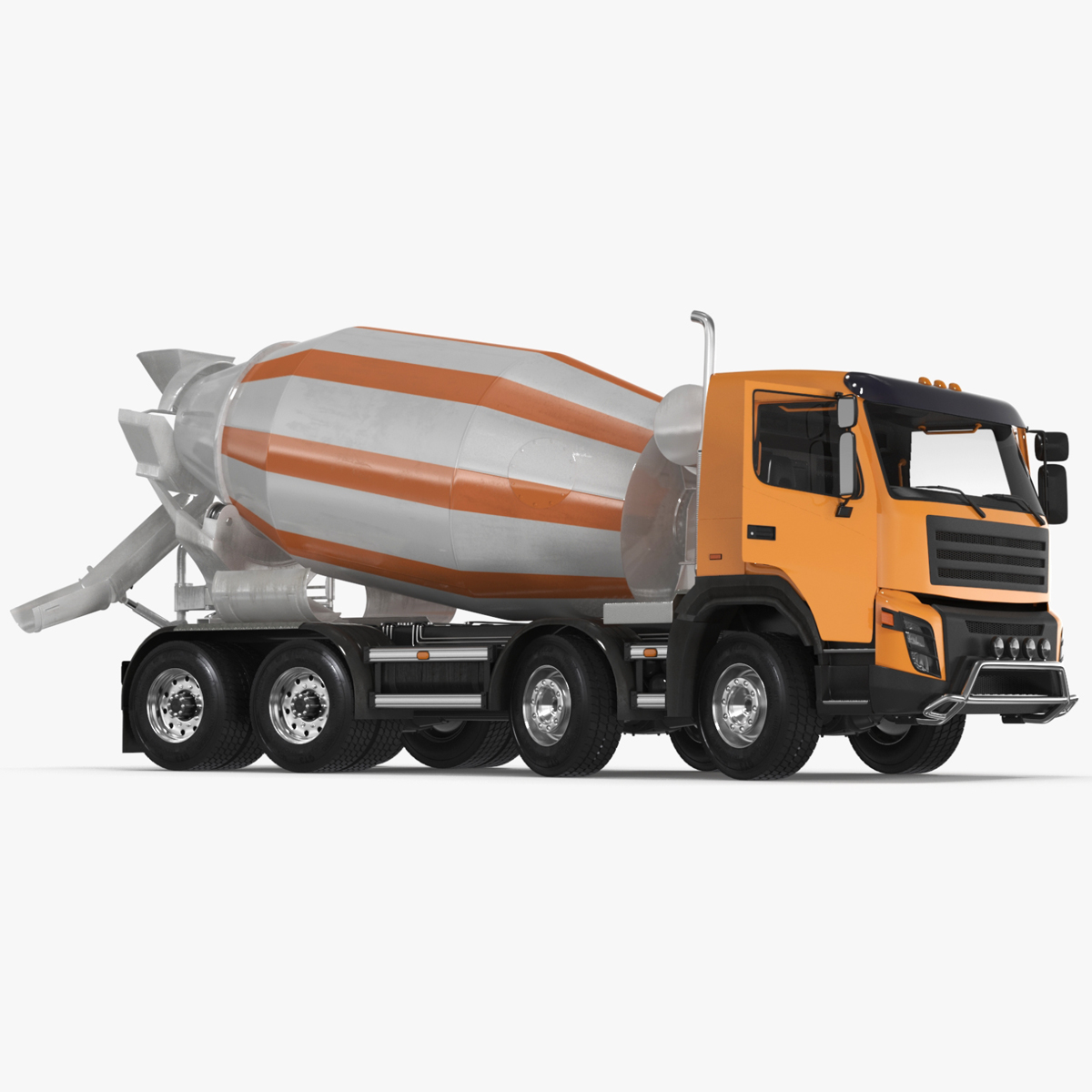 3D Concrete Mixer Truck Rigged for Maya