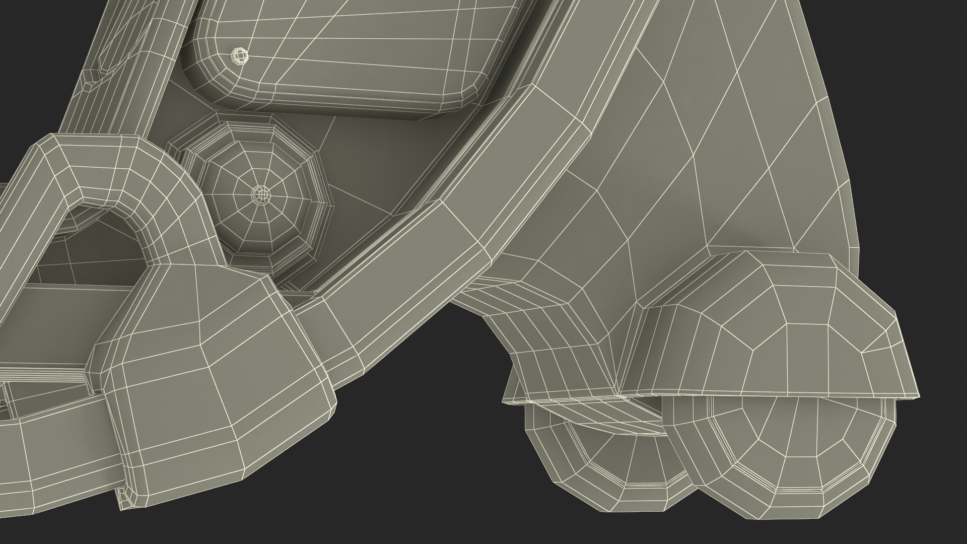 3D Sci-Fi Double Car Tube White model