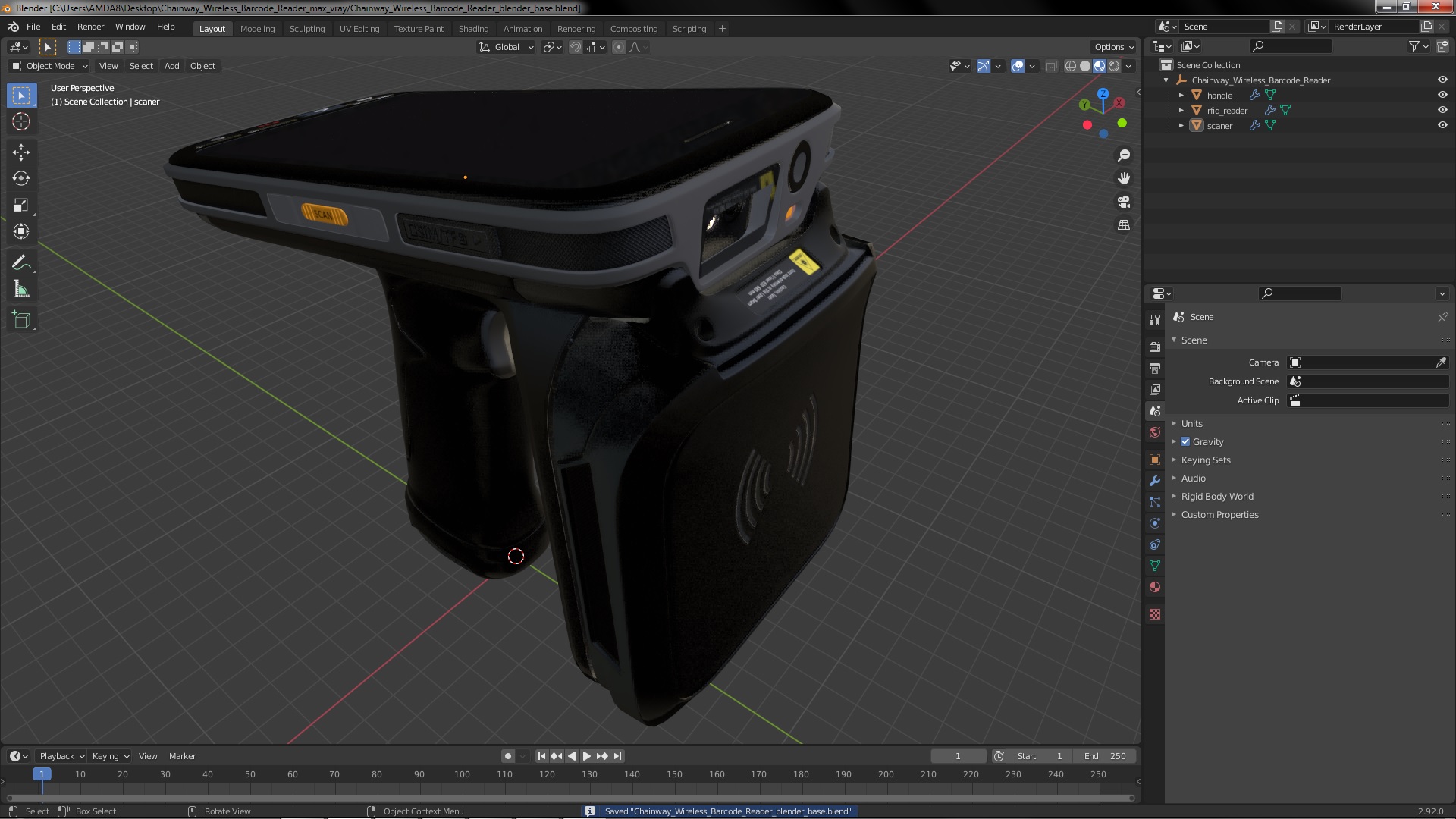 Chainway Wireless Barcode Reader 3D