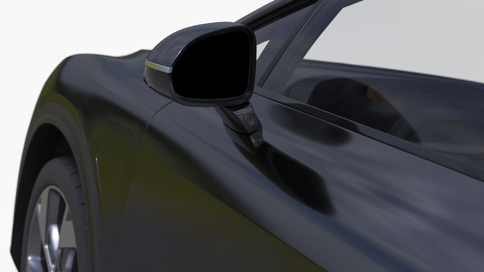 Modern Electric SUV Generic Black Lights Off 3D model