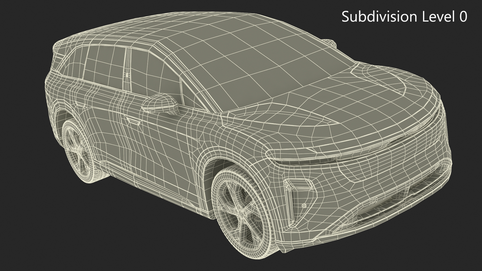 Modern Electric SUV Generic Black Lights Off 3D model