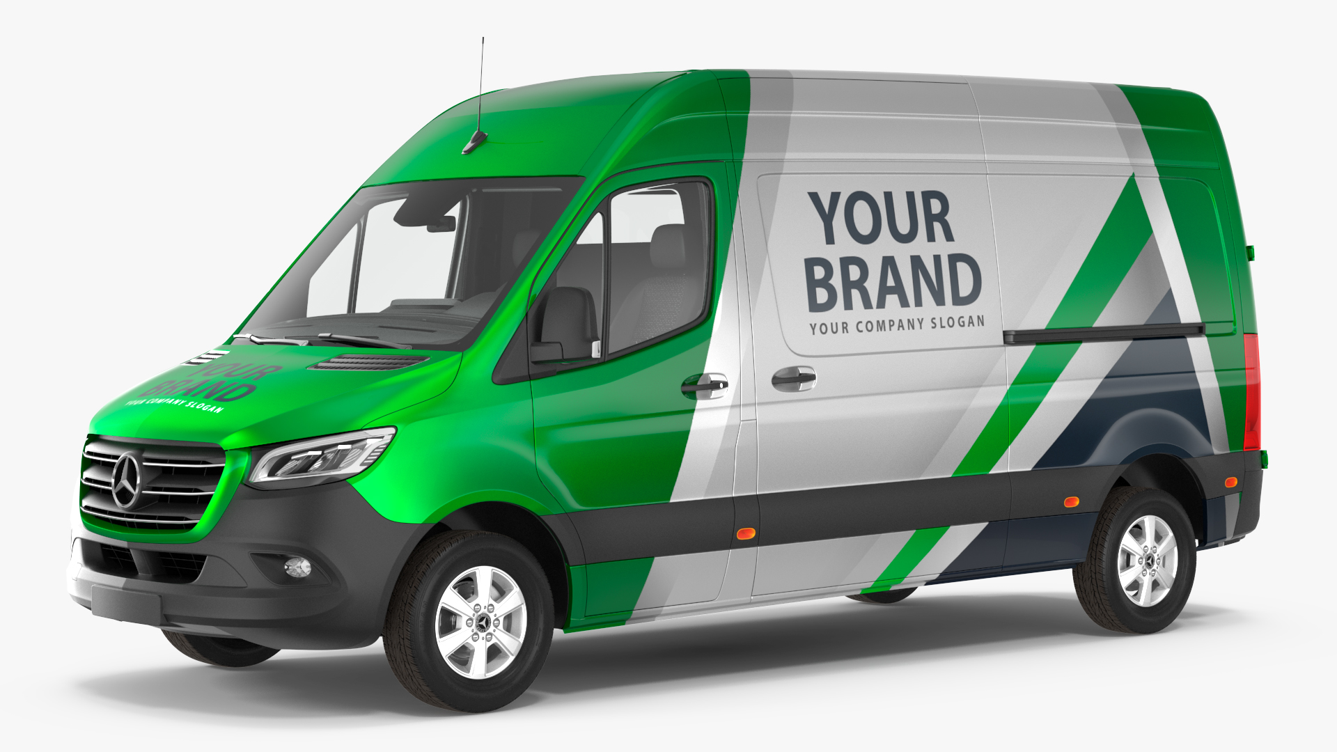 3D model 2019 Mercedes Sprinter Van Your Brand  Rigged