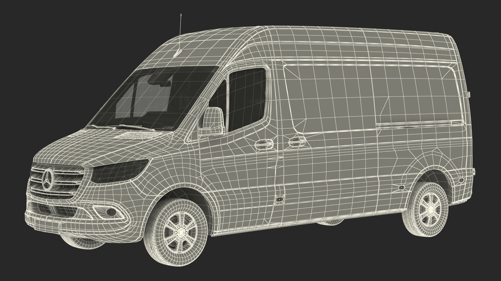 3D model 2019 Mercedes Sprinter Van Your Brand  Rigged