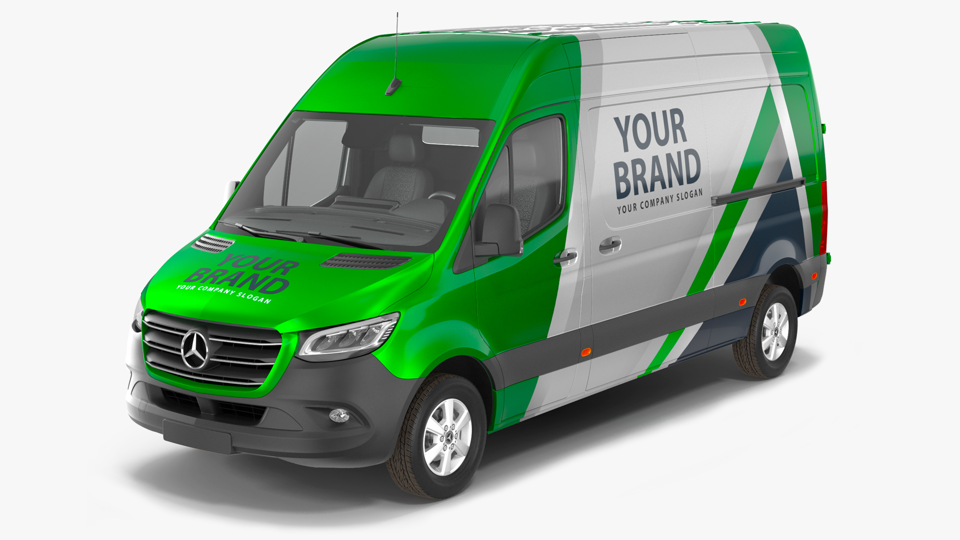 3D model 2019 Mercedes Sprinter Van Your Brand  Rigged