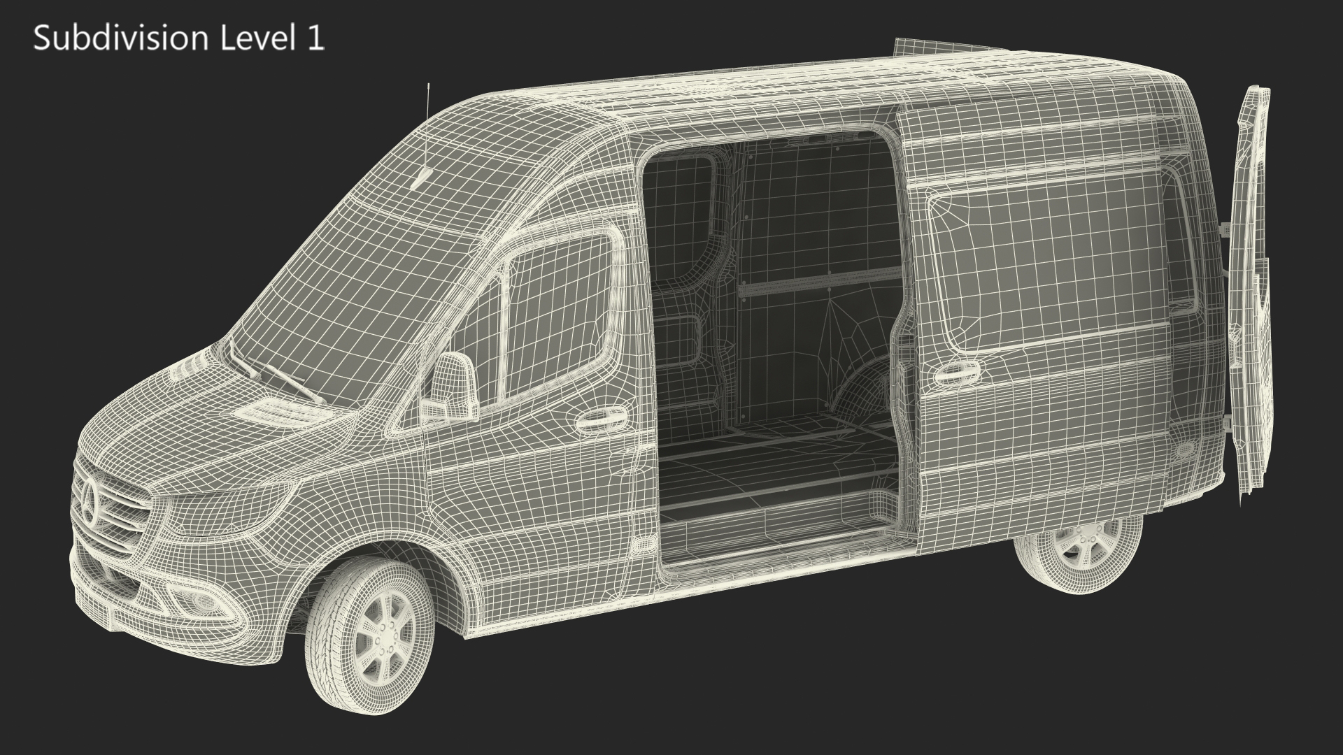 3D model 2019 Mercedes Sprinter Van Your Brand  Rigged