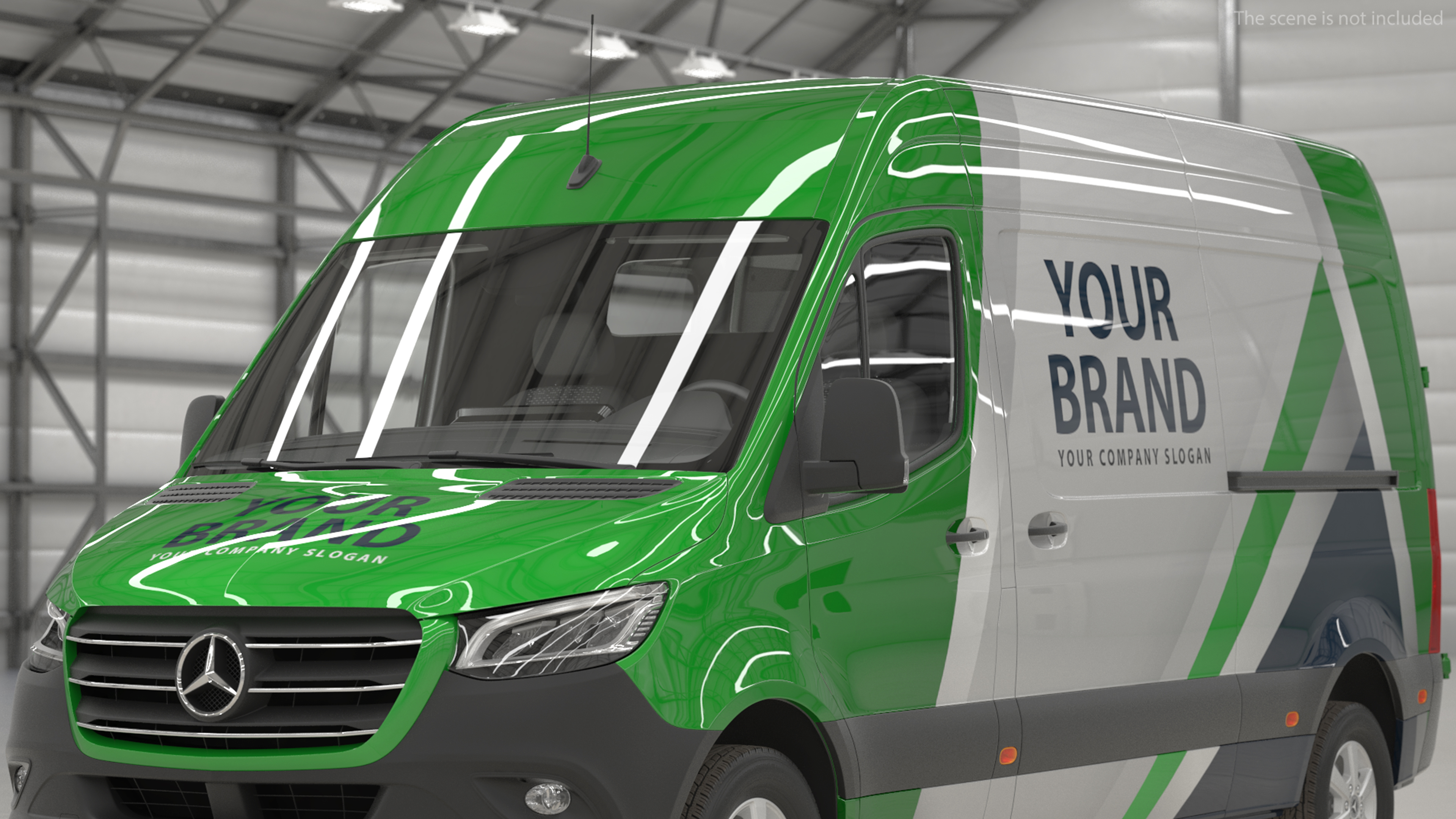 3D model 2019 Mercedes Sprinter Van Your Brand  Rigged
