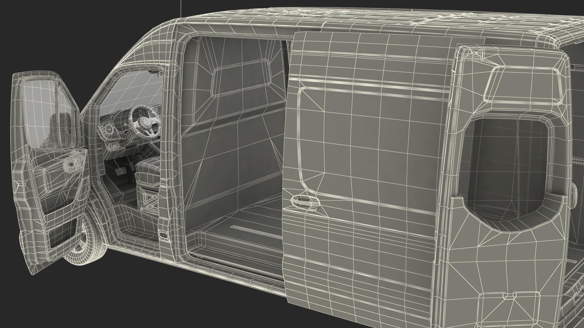 3D model 2019 Mercedes Sprinter Van Your Brand  Rigged