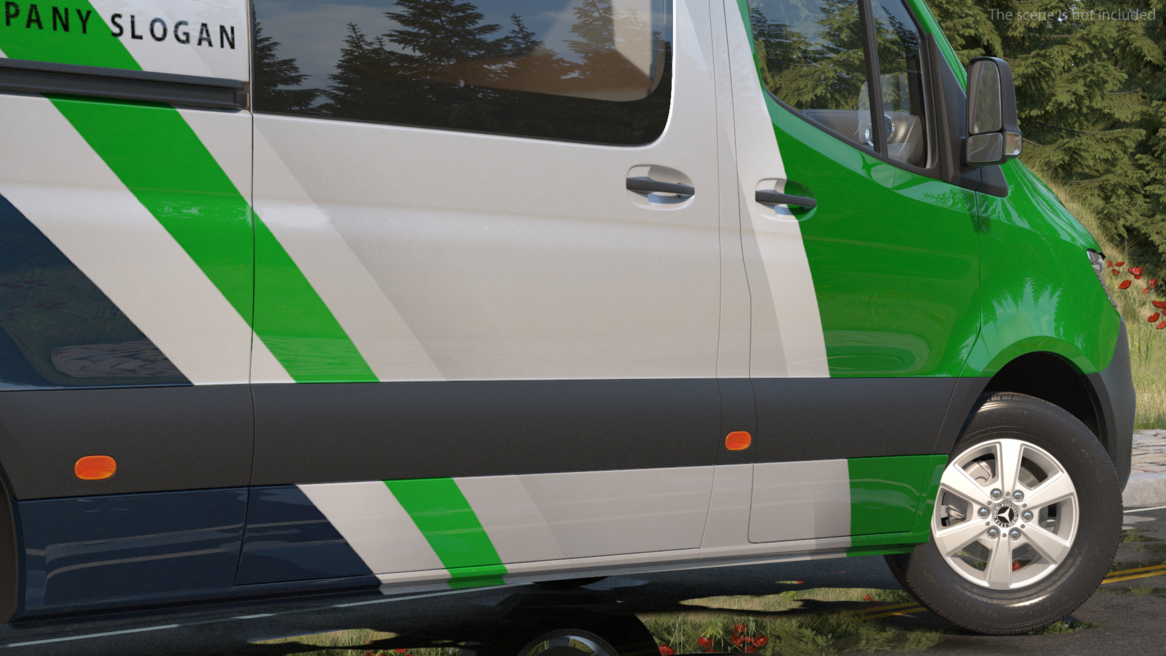 3D model 2019 Mercedes Sprinter Van Your Brand  Rigged