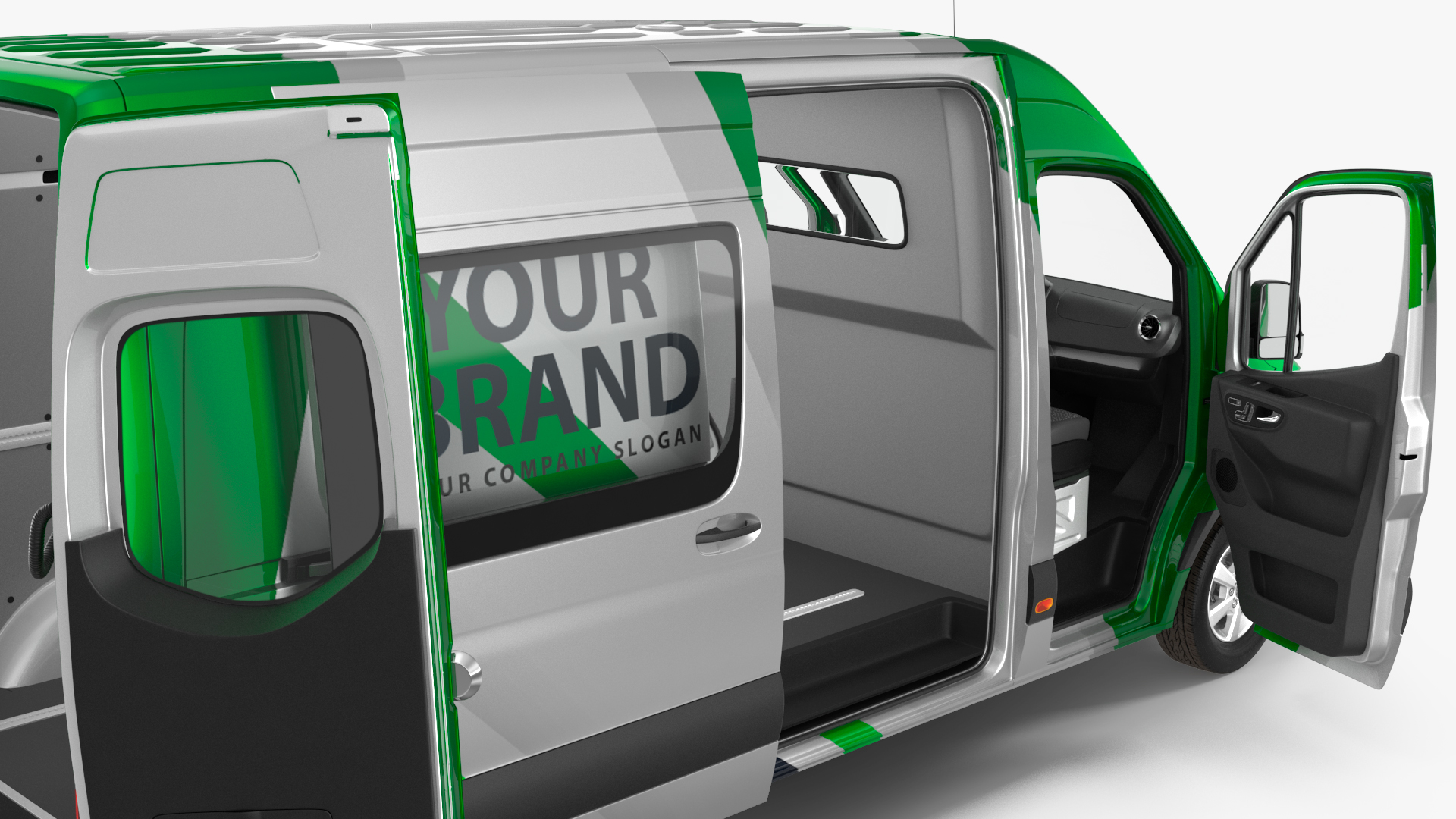 3D model 2019 Mercedes Sprinter Van Your Brand  Rigged