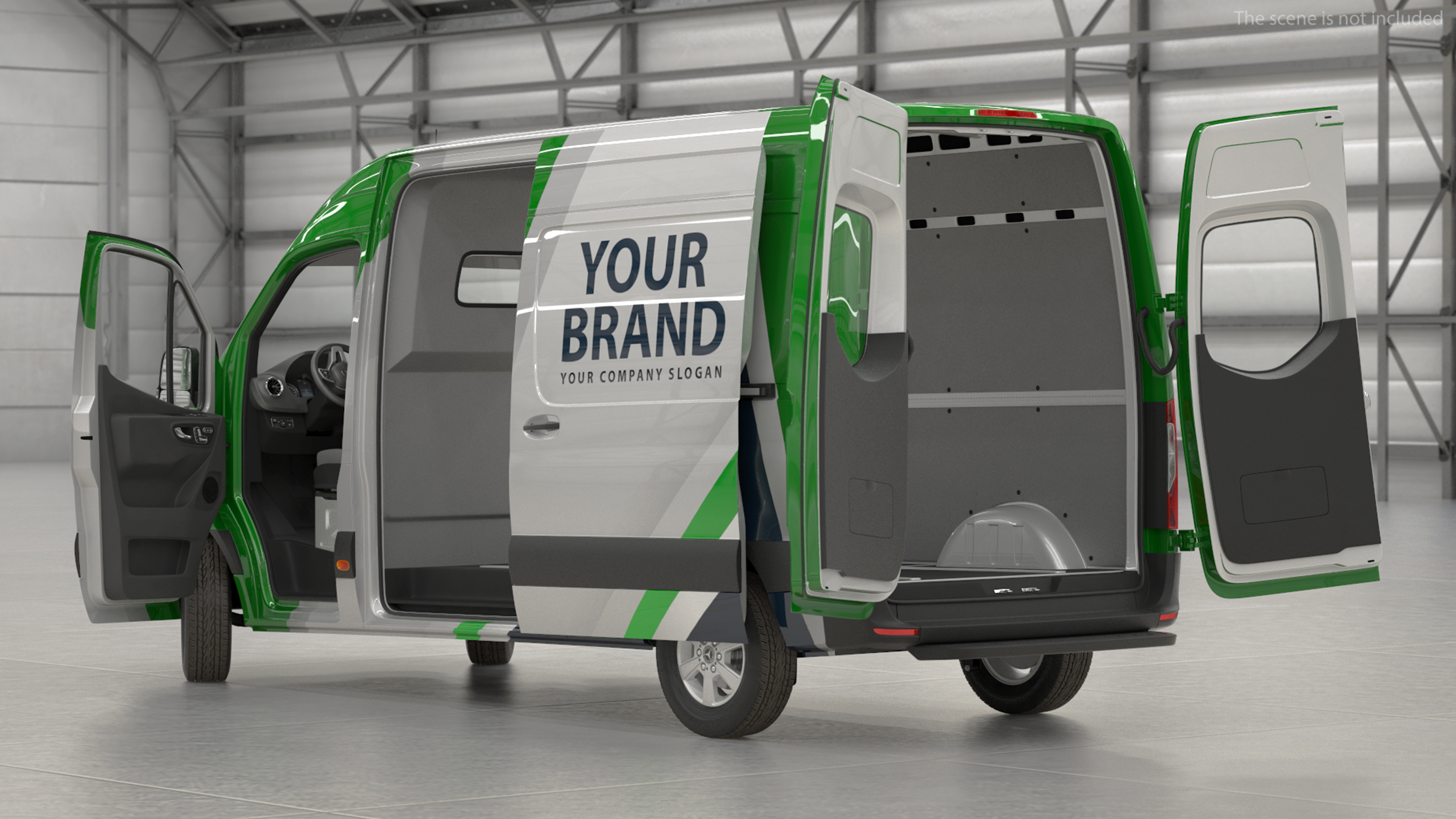 3D model 2019 Mercedes Sprinter Van Your Brand  Rigged