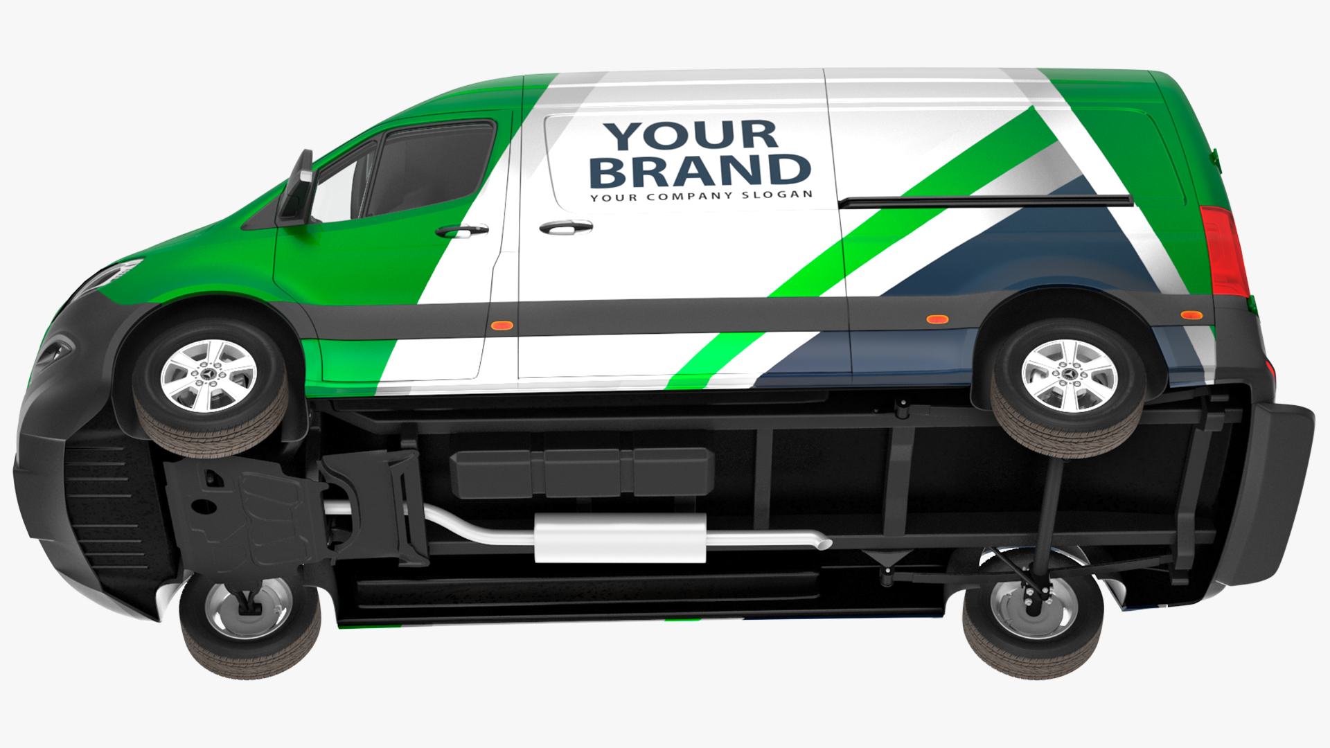3D model 2019 Mercedes Sprinter Van Your Brand  Rigged