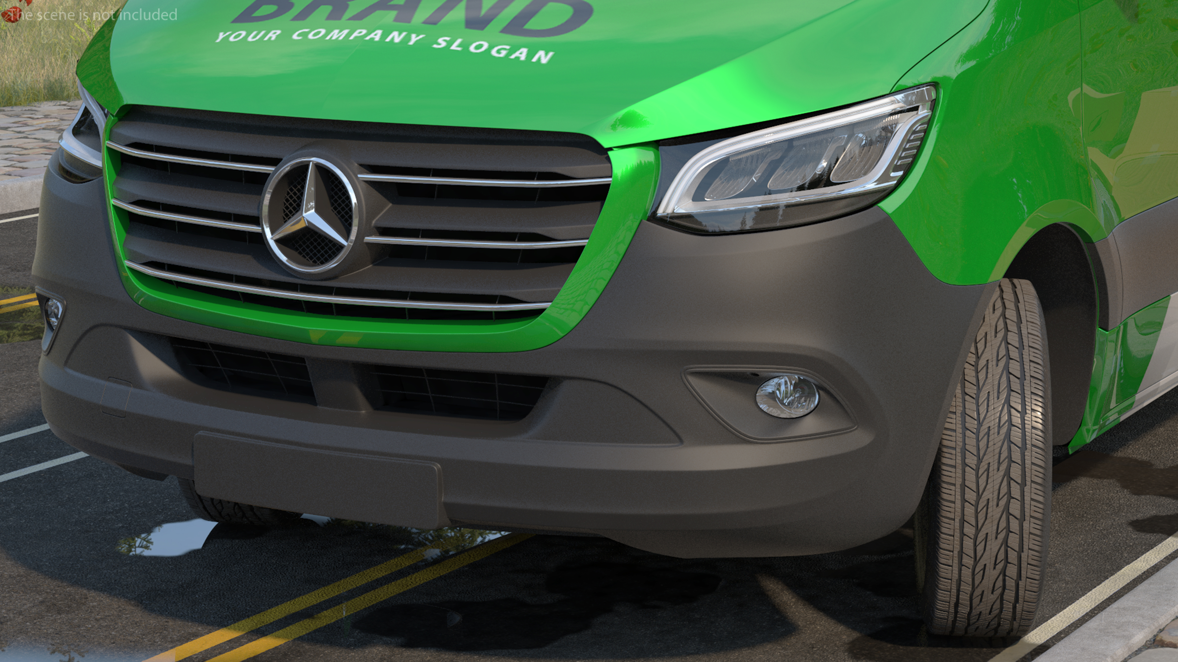 3D model 2019 Mercedes Sprinter Van Your Brand  Rigged
