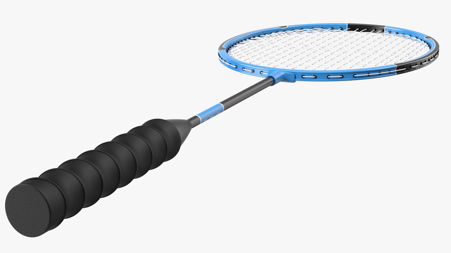 3D Blue Badminton Racket