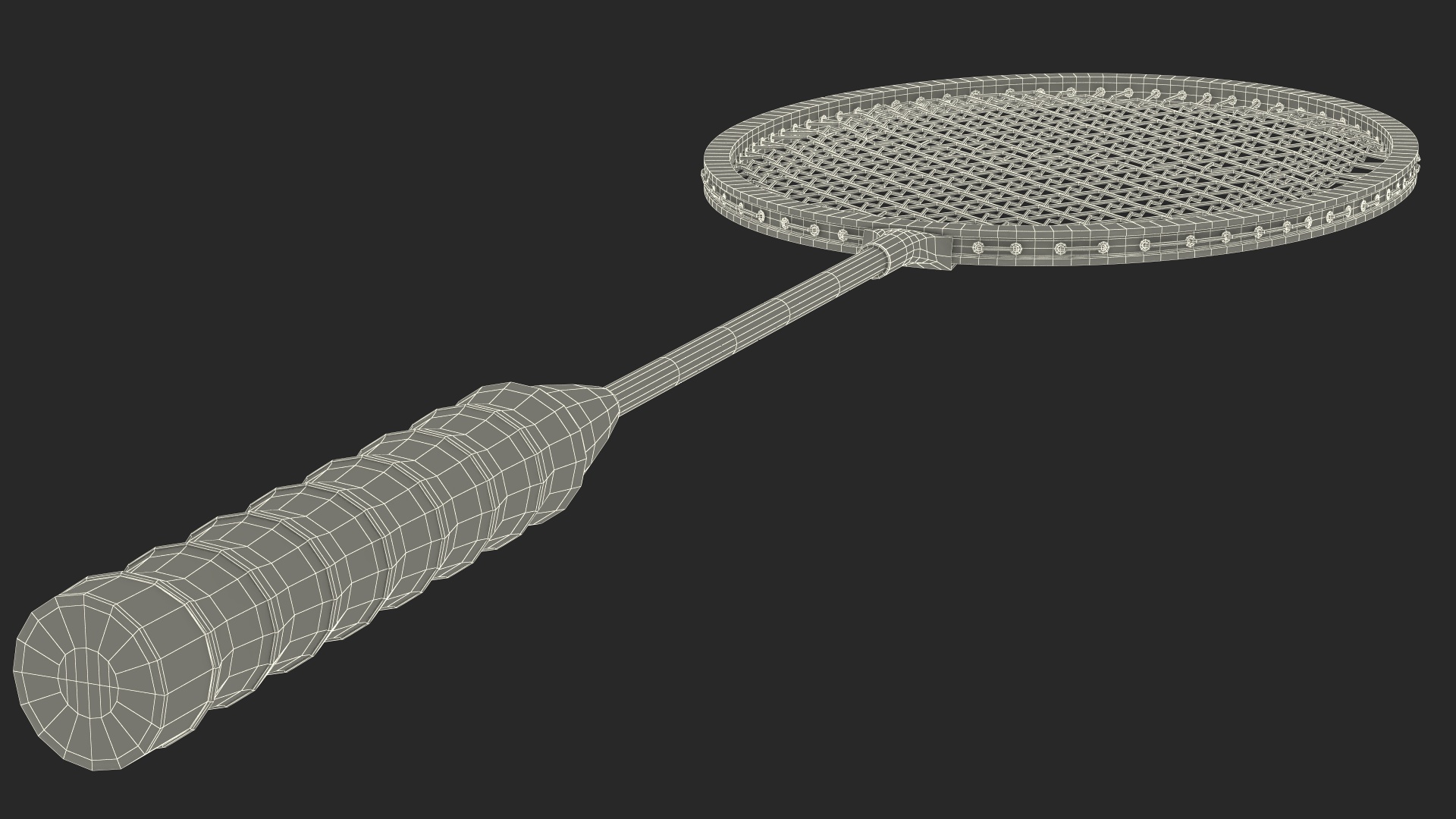 3D Blue Badminton Racket