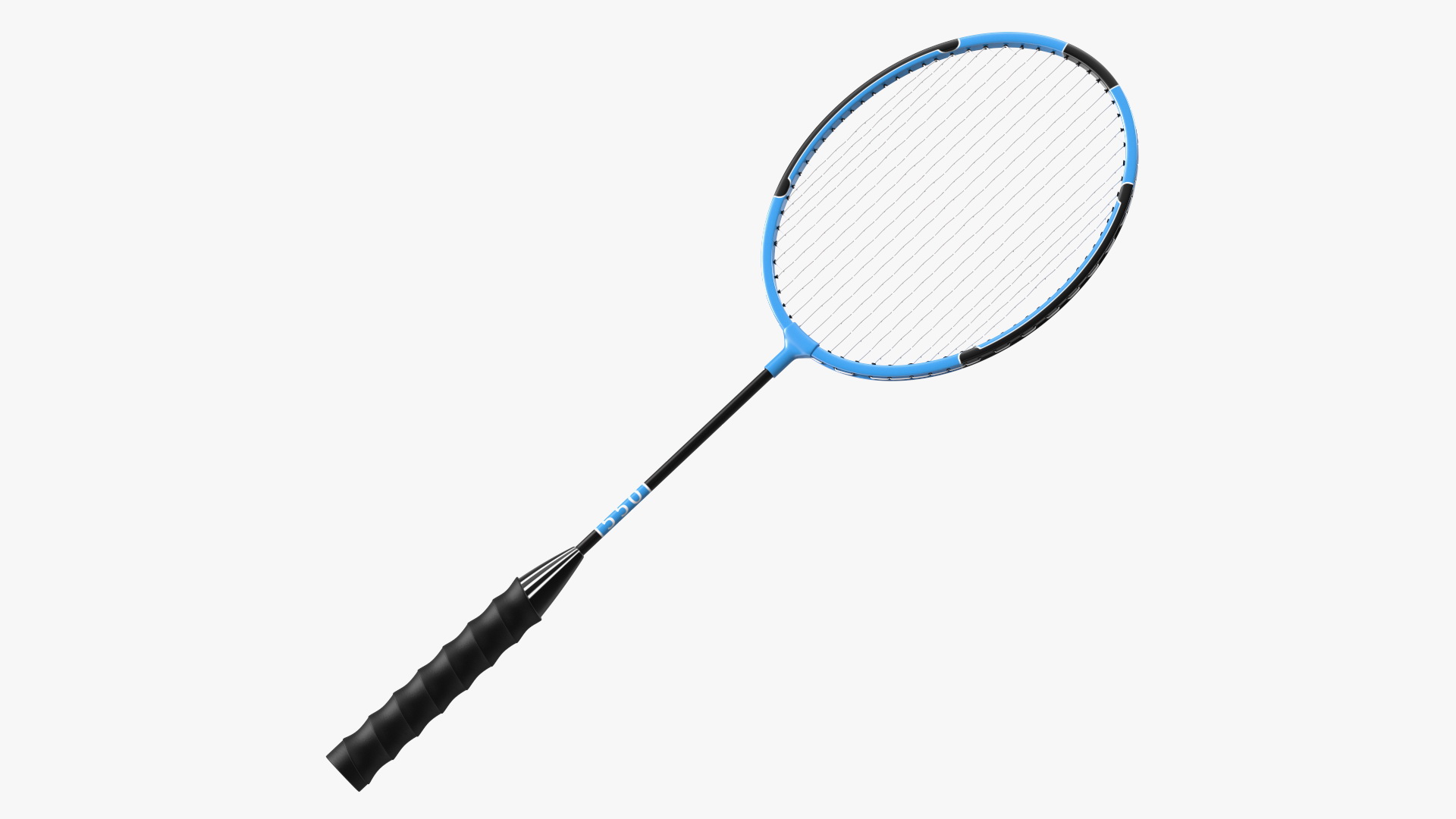 3D Blue Badminton Racket