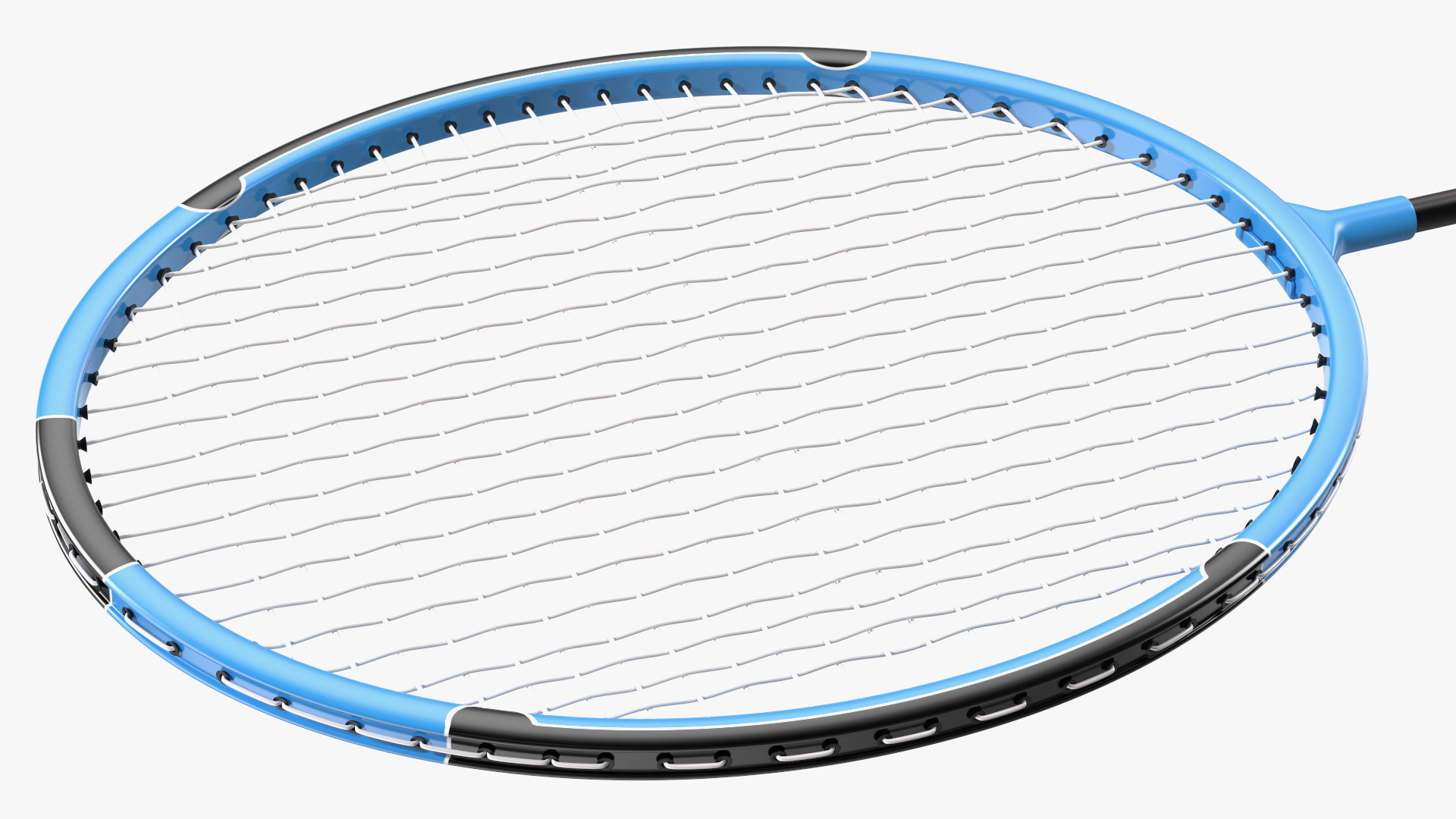 3D Blue Badminton Racket