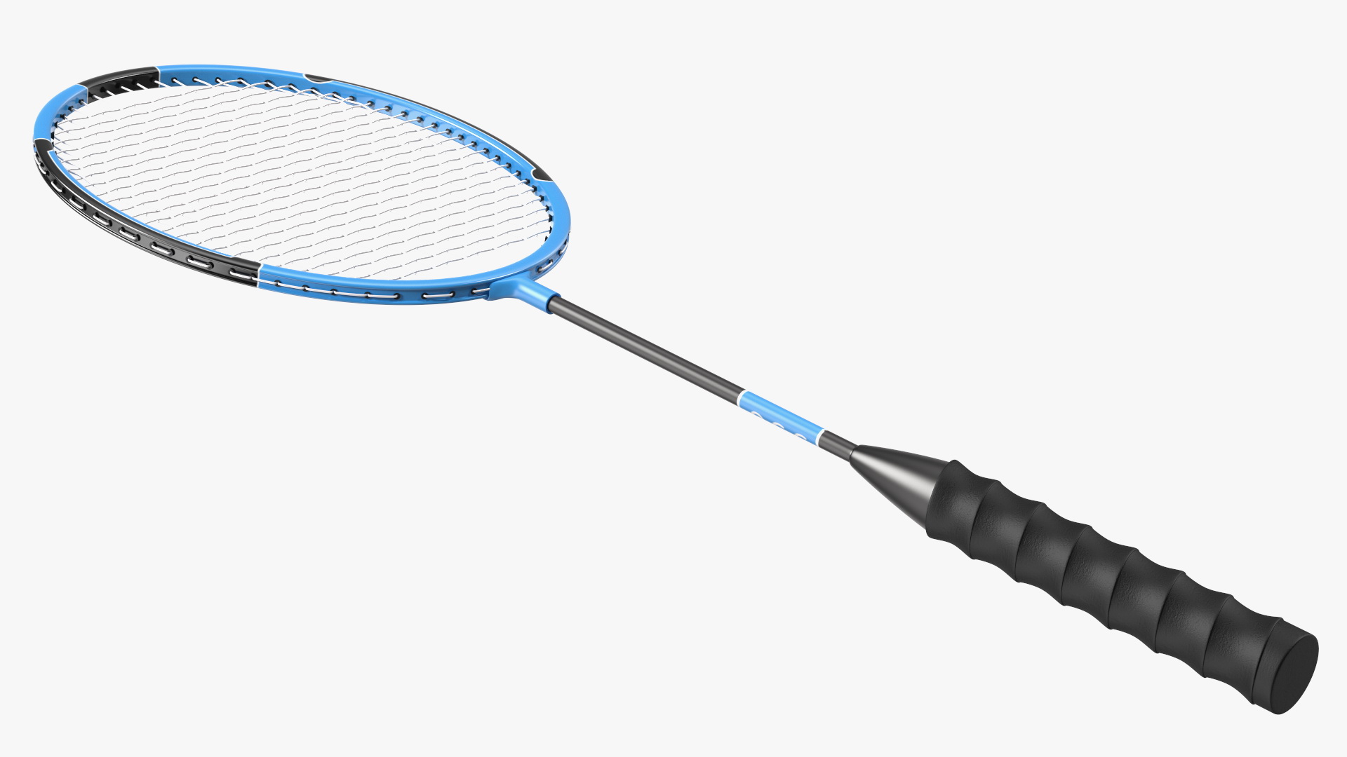 3D Blue Badminton Racket