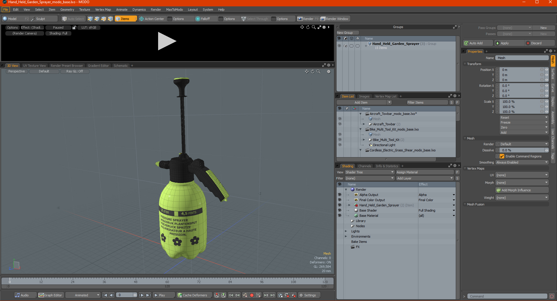 Hand Held Garden Sprayer 3D model