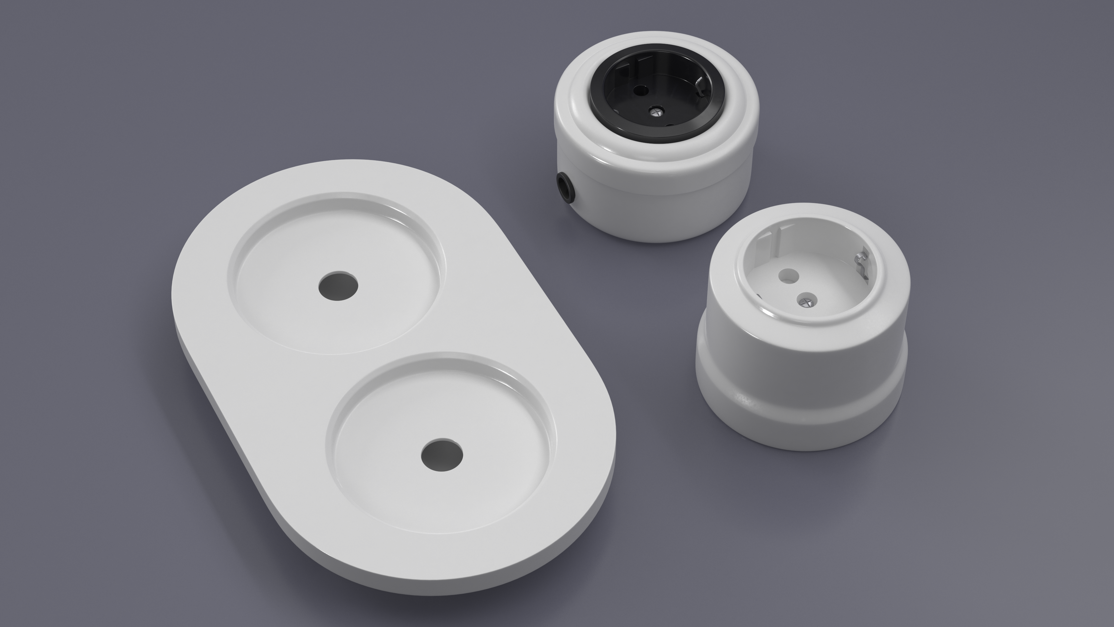 Ceramic Retro Sockets White, view 9