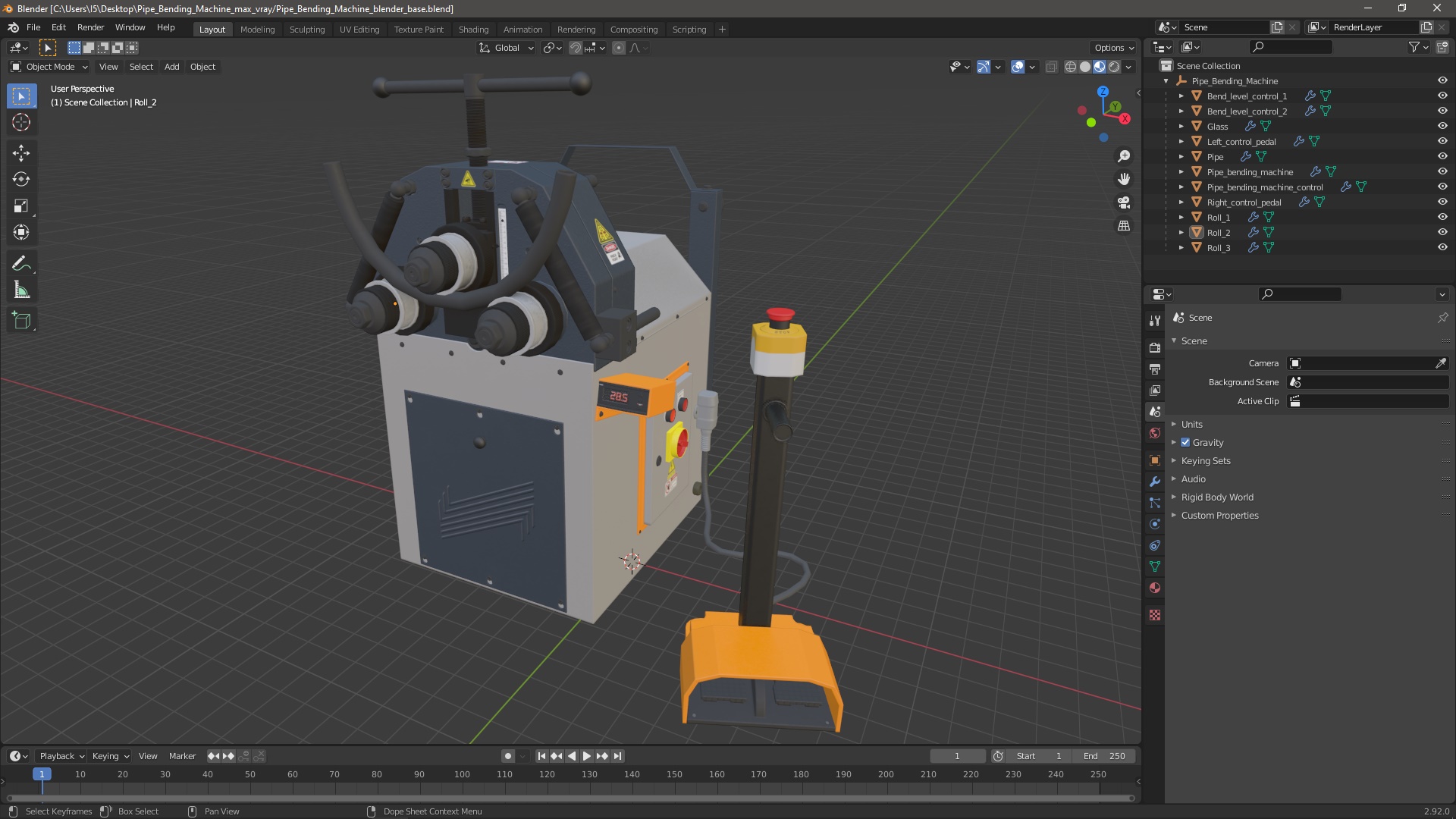 3D model Pipe Bending Machine