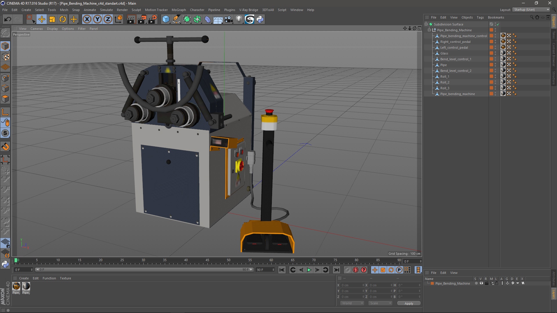 3D model Pipe Bending Machine