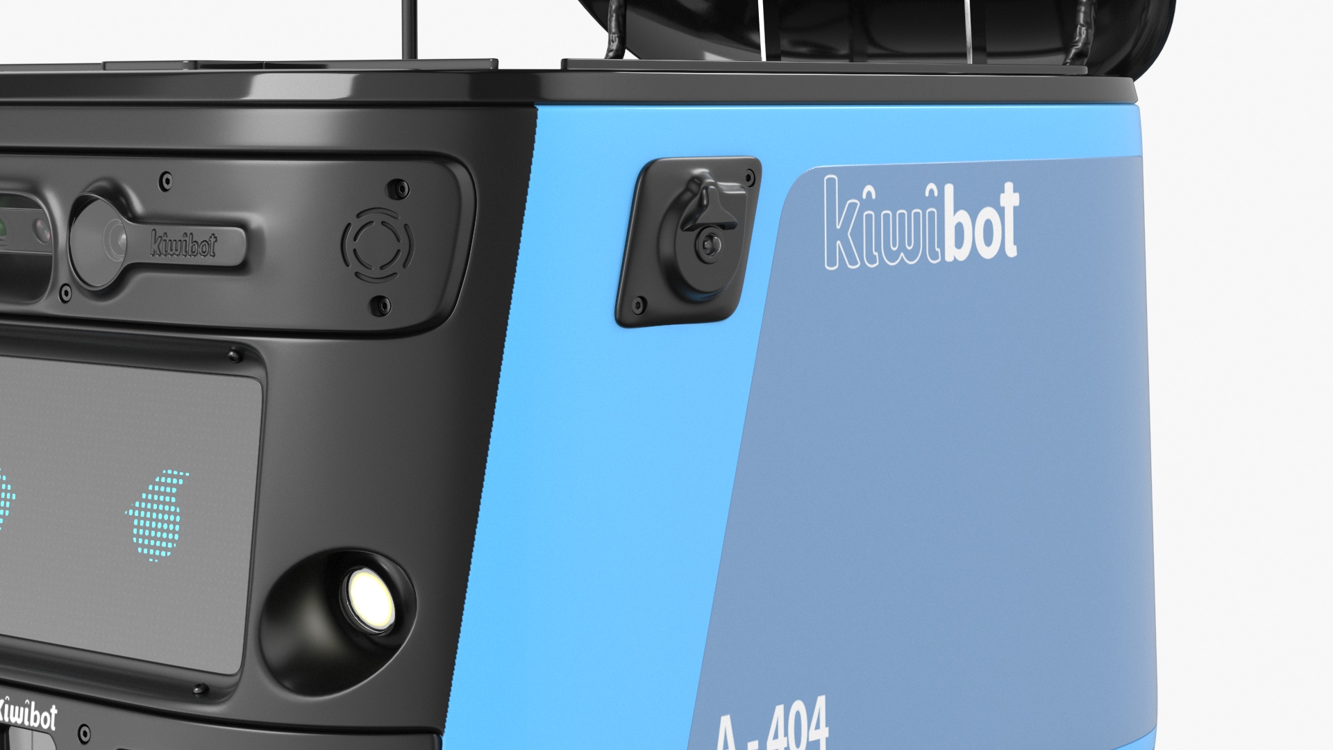 Cyan Delivery Robot Kiwibot Rigged 3D model