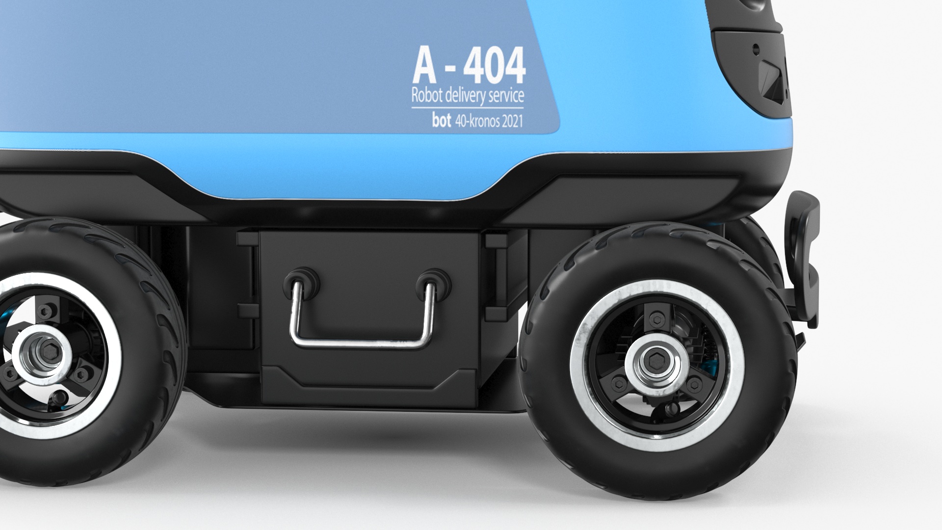 Cyan Delivery Robot Kiwibot Rigged 3D model
