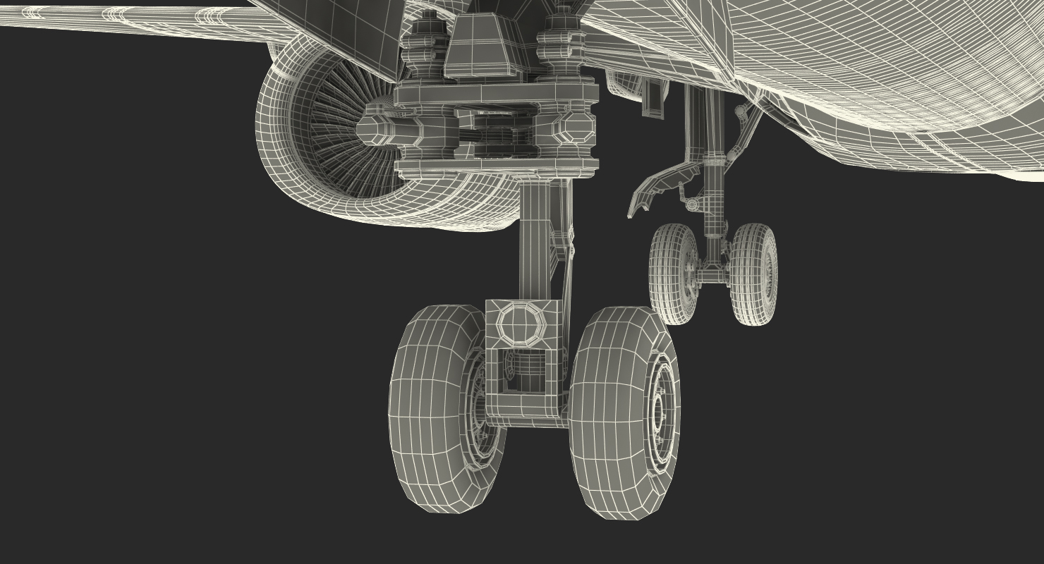 Boeing 737 900 American Airlines Rigged 3D model