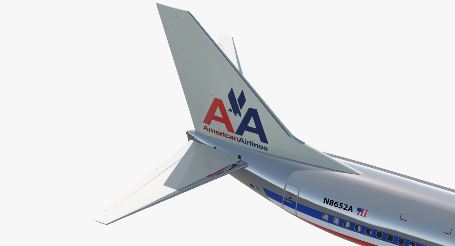 Boeing 737 900 American Airlines Rigged 3D model