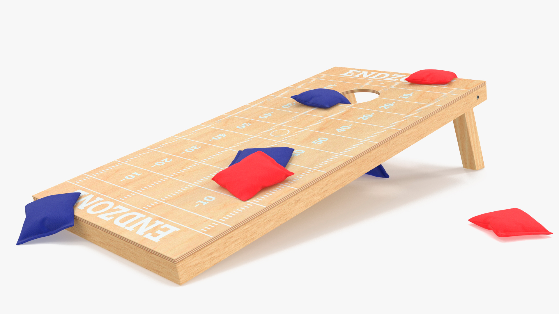 Wooden Cornhole Bean Bag Toss Game 3D model