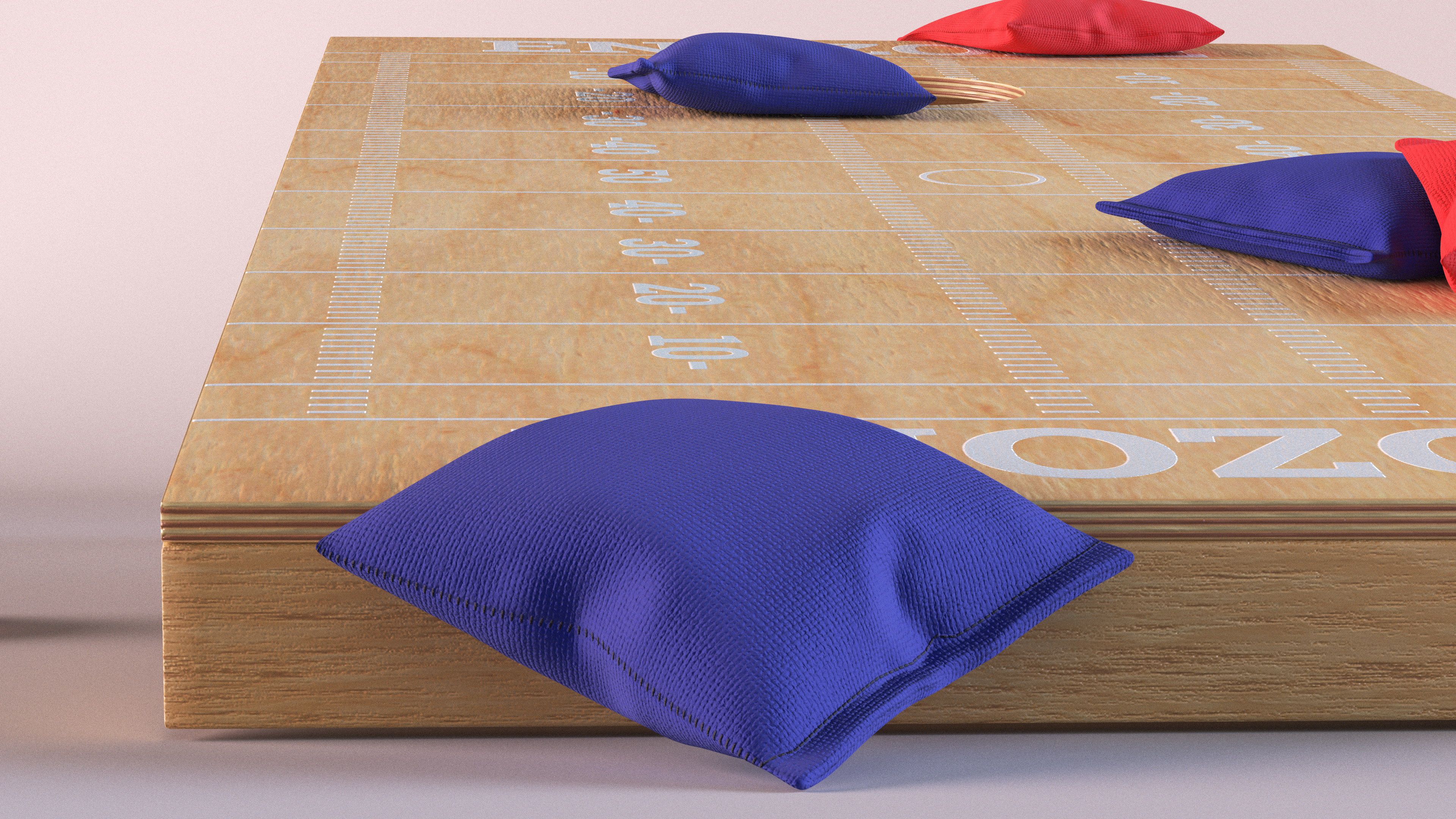 Wooden Cornhole Bean Bag Toss Game 3D model