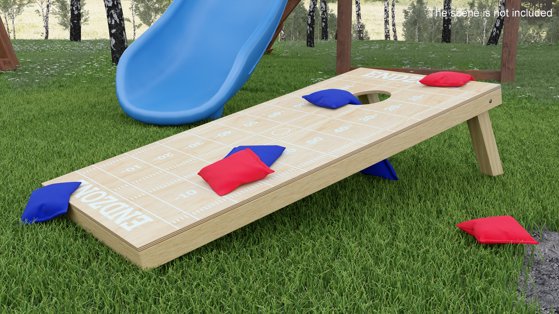 Wooden Cornhole Bean Bag Toss Game 3D model