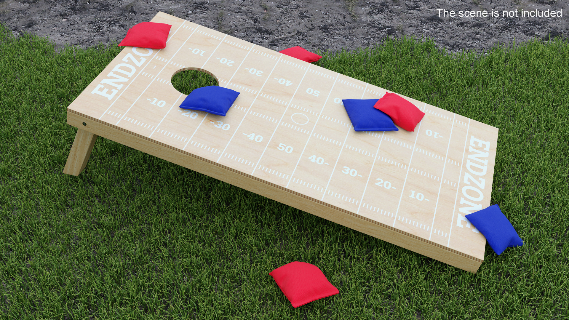 Wooden Cornhole Bean Bag Toss Game 3D model