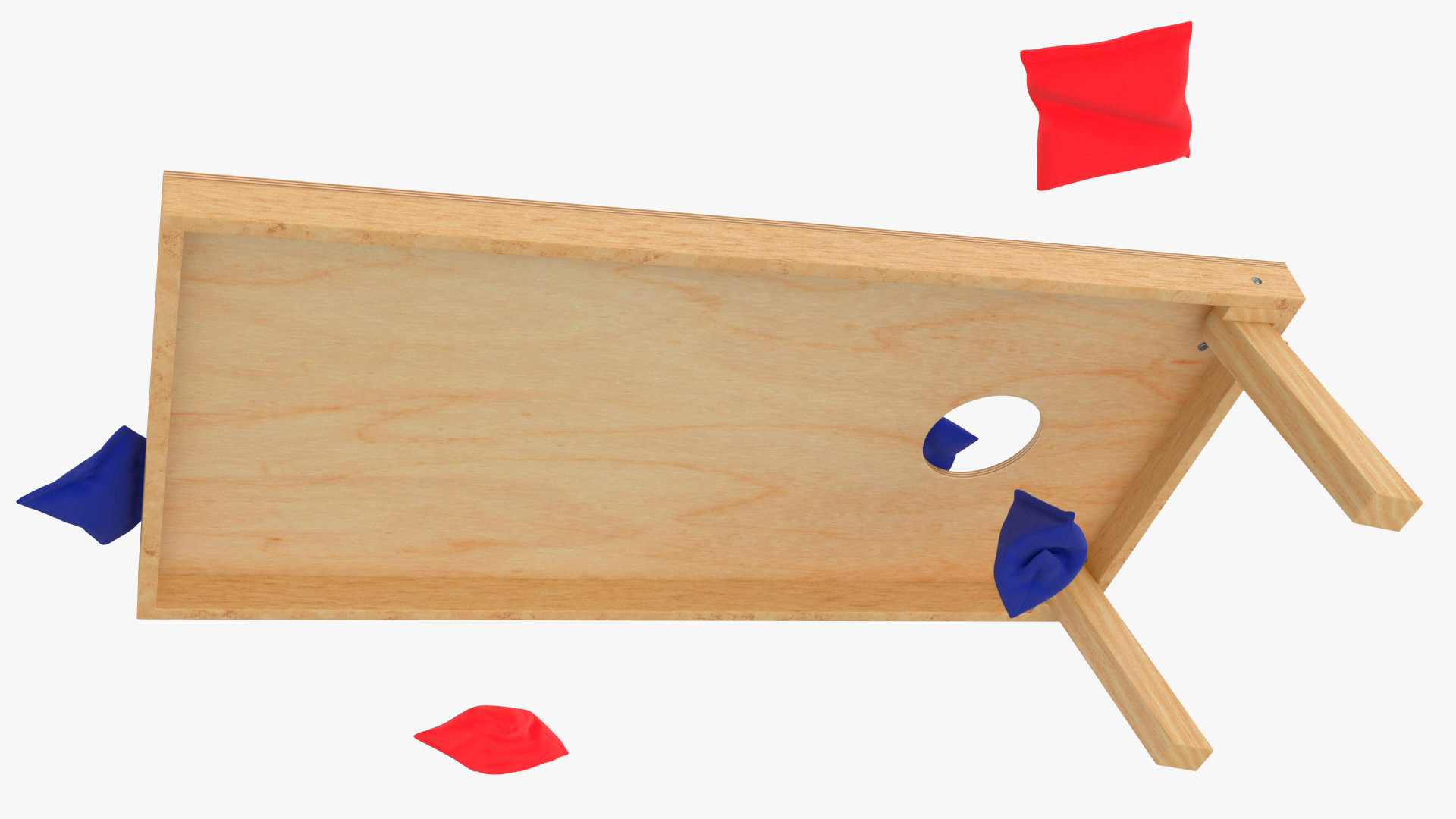 Wooden Cornhole Bean Bag Toss Game 3D model