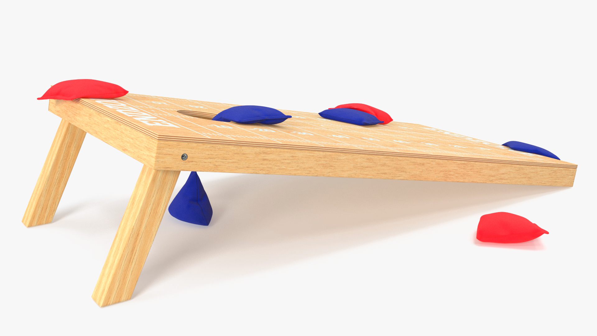 Wooden Cornhole Bean Bag Toss Game 3D model