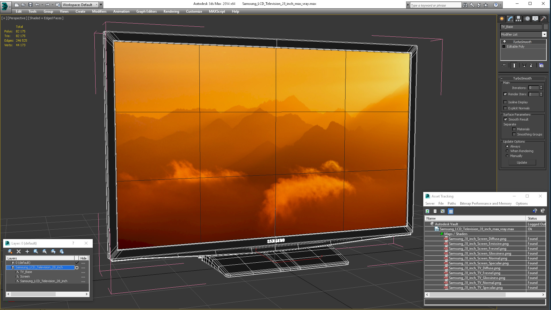3D model Samsung LCD Television 28 inch