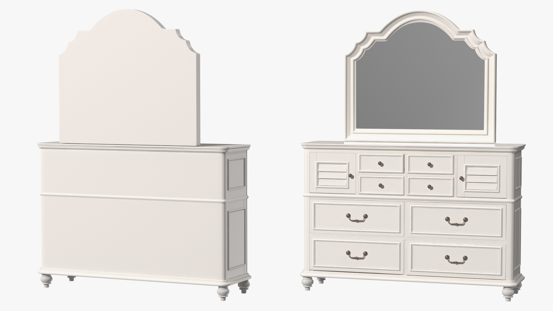 Charleston Dresser White 3D model