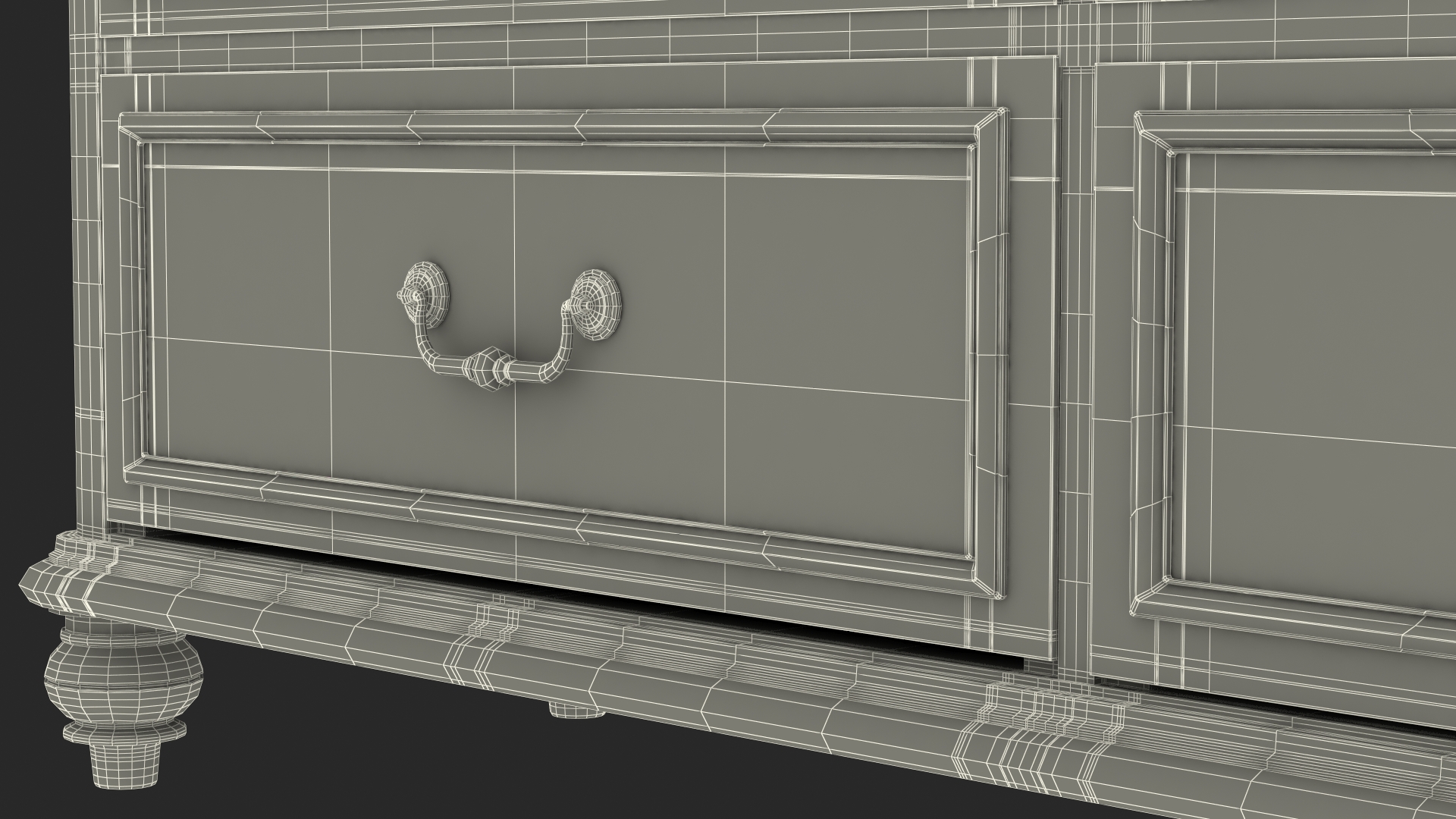 Charleston Dresser White 3D model