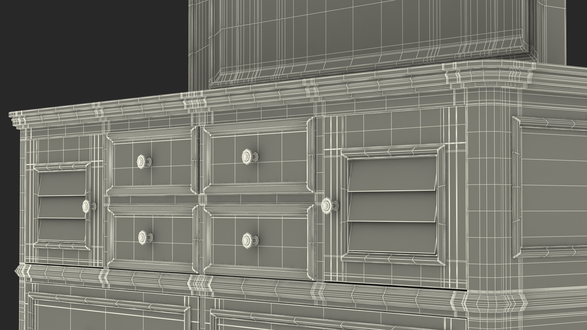 Charleston Dresser White 3D model