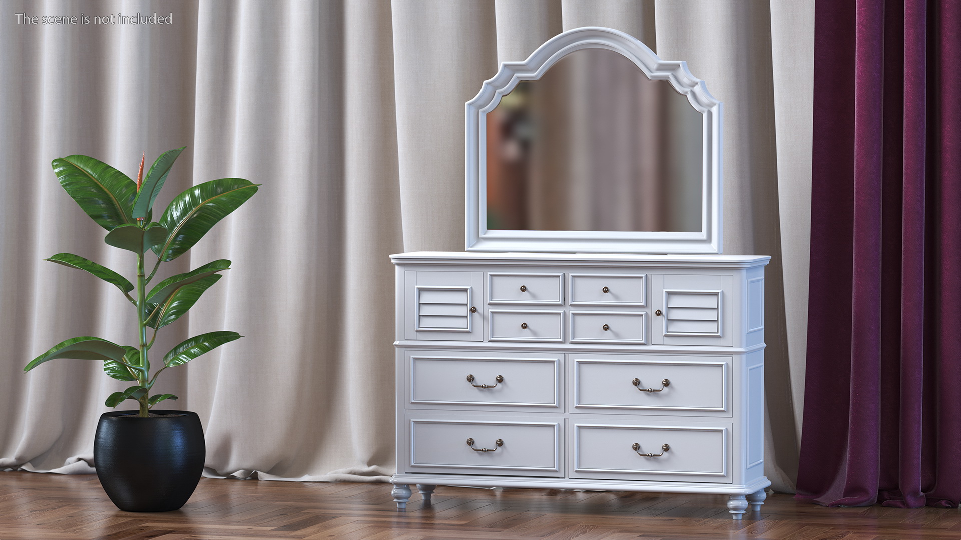 Charleston Dresser White 3D model