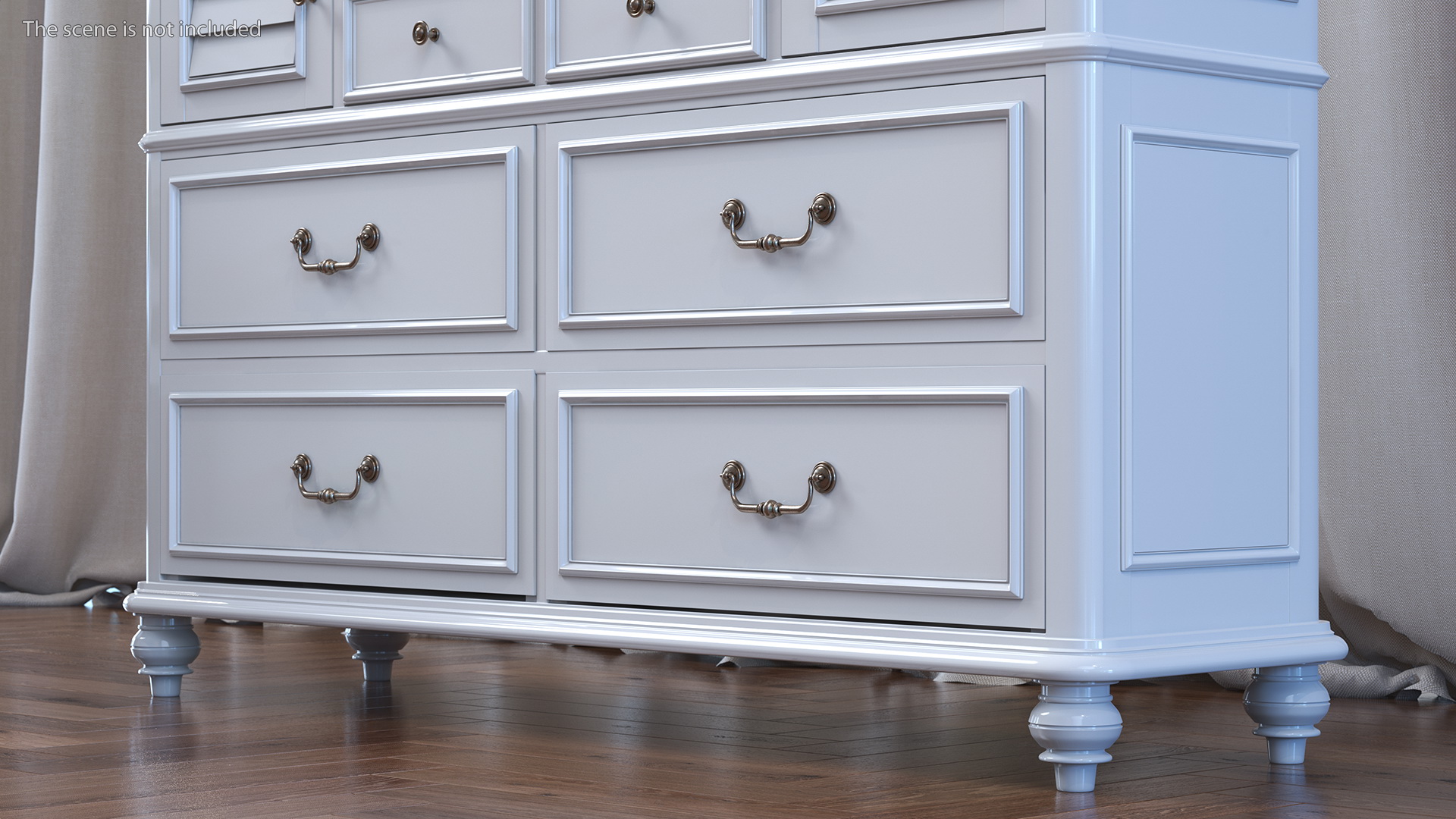 Charleston Dresser White 3D model