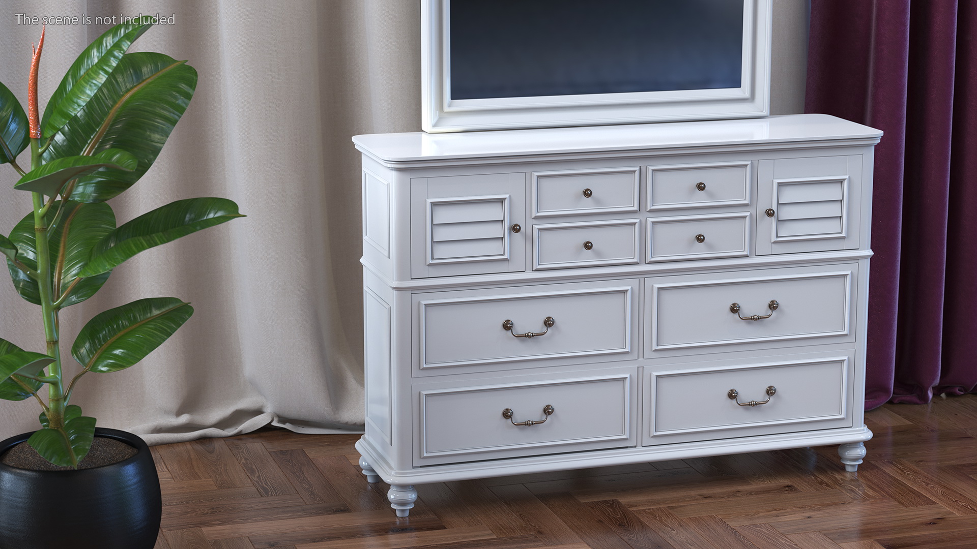 Charleston Dresser White 3D model
